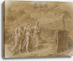 Постер Гофье Луи The Coronation of the Allegories of Painting, Sculpture, and Architecture