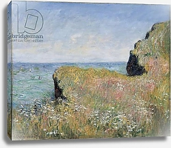 Постер Моне Клод (Claude Monet) Edge of the Cliff, Pourville, 1882
