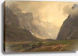 Постер Гуде Ханс Пики Троллей в Ромсдалене, у подножия Ромсдалсхорна справа