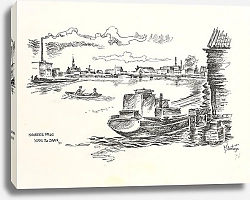 Постер Оортвейн Мартен Gezicht op de Noorderbrug te Koog aan de Zaan