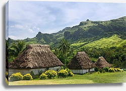 Постер Национальные дома села Навала, Вити-Леву, Фиджи