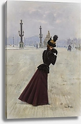 Постер Беро Жан Jeune femme, place de la Concorde