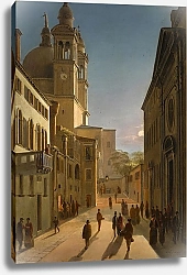 Постер Вервлоет Франц Venice, the Rio Terrà Catecumeni, with Santa Maria della Salute in the Distance