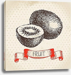 Постер Иллюстрация с киви