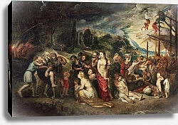 Постер Рубенс Петер (Pieter Paul Rubens) Aeneas prepares to lead the Trojans into exile, c.1602