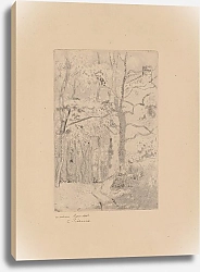 Постер Писсарро Камиль (Camille Pissarro) Maison Rondest à L’Hermitage