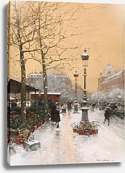 Постер Луар Луиджи Marché aux fleurs sous la neige