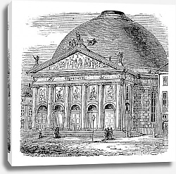 Постер Saint Hedwig Cathedral, Germany, vintage engraving