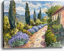 Постер Path through the lavender garden