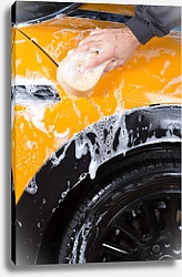 Постер Автомойка губкой с мылом