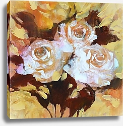 Постер Белые розы