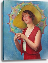 Постер Заррага Ангел Jeune femme à l’ombrelle