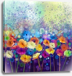 Постер Весенние цветы, акварель