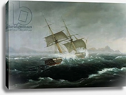 Постер Бирх Томас Sailing Vessel in a Heavy Sea