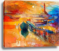 Постер Ocean and sunset