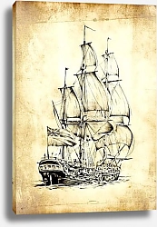 Постер Античный корабль