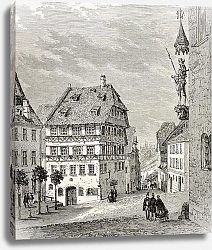 Постер Albrecht Durer house in Nuremberg, Germany. Created by Thrond and Terington, published on Le Tour du