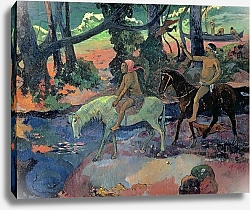 Постер Гоген Поль (Paul Gauguin) The Escape, The Ford, 1901