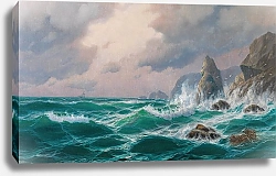 Постер Дженсен Макс Stormy Sea before a Rocky Coast