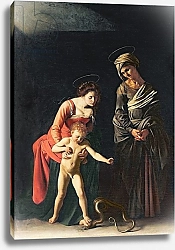 Постер Караваджо (Caravaggio) Madonna and Child with a Serpent, 1605