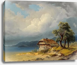 Постер Пернхарт Маркус St. Ruprecht near Klagenfurt) Lake Wörthersee, A Fishing Hut,