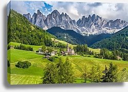 Постер Валь-ди-Фюнес, Южный Тироль, Италия