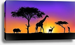 Постер Семья жирафов