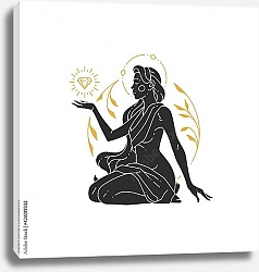 Постер Богиня с драгоценным камнем