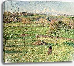 Постер Писсарро Камиль (Camille Pissarro) Bazincourt Prairie, Autumn; Prairies de Bazincourt, Automne, 1894