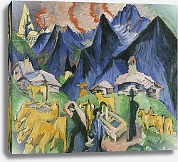 Постер Кирхнер Людвиг Эрнст Alpleben, Triptych; Alpleben, Triptychon, 1918 1