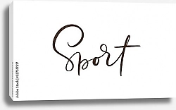 Постер Спорт, каллиграфический шрифт