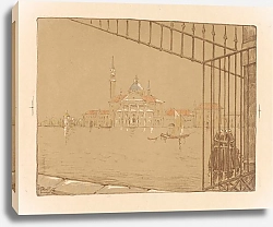 Постер Врис Рейнер Gezicht op Venetië met de Chiesa di San Giorgio Maggiore