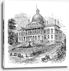 Постер State House or Massachusetts State House or The New State House, Beacon Hill, Boston, Massachusetts,