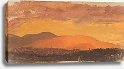 Постер Черч Фредерик Закат солнца в долине Гудзона