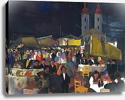 Постер Аба-Новак Вильмош Figures In a Village Market