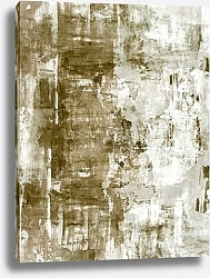 Постер Жёлто-серо-белая абстракция