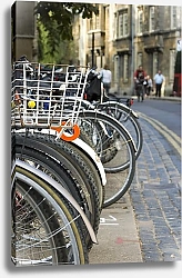 Постер Англия. Велосипеды студентов Кембриджа