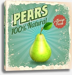 Постер Груша, ретро-плакат