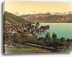 Постер Швейцария. Город Оберхофен 1