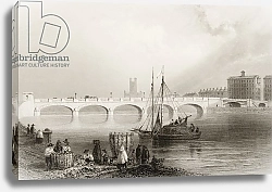 Постер Бартлет Уильям (последователи, грав) Wellesley Bridge, Limerick, Ireland, from 'Scenery and Antiquities of Ireland'