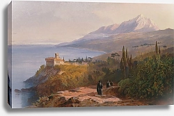 Постер Лир Эдвард Mount Athos and the Monastery of Stavronikétes
