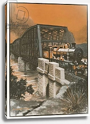 Постер Уэй Роберт Барнард New South Wales, Crossing the bridge over Hawkesbury River