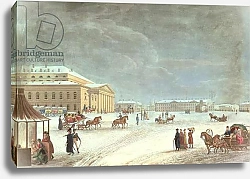 Постер Школа: Французская 19в. View of the Square and the Grand Theatre, St Petersburg