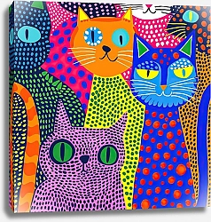 Постер Dotted animals. Cats №9