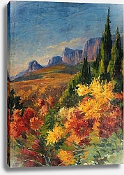 Постер Уолтер Лилли Maastik Krüsanteemidega