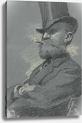 Постер Воннох Роберт Мужчина в цилиндре, курящий сигару
