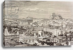Постер Школа: Европейская Artist's impression of Athens, at the time of the Emperor Hadrian, from 'El Mundo Ilustrado', 1880