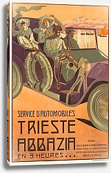 Постер Глакс Стефани Plakat für Service d’Automobiles Trieste-Abbazia