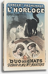 Постер Шере Жюль Concert-promenade de l’Horloge. Duo des chats. Débuts de M. et Mlle Martens