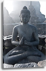 Постер Статуя Будды, Боробудур, Джокьякарта, Индонезия